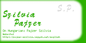 szilvia pajzer business card